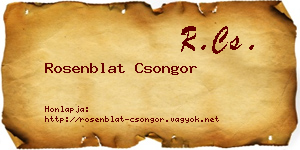 Rosenblat Csongor névjegykártya