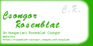 csongor rosenblat business card
